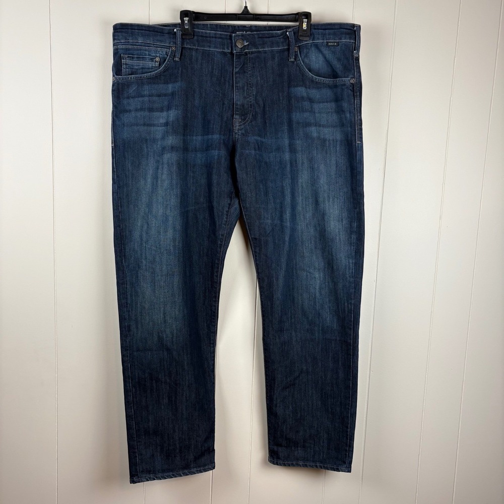 Mavi Jeans Matt Dark Wash Relaxed Straight Leg Denim Blue Jeans 42x32